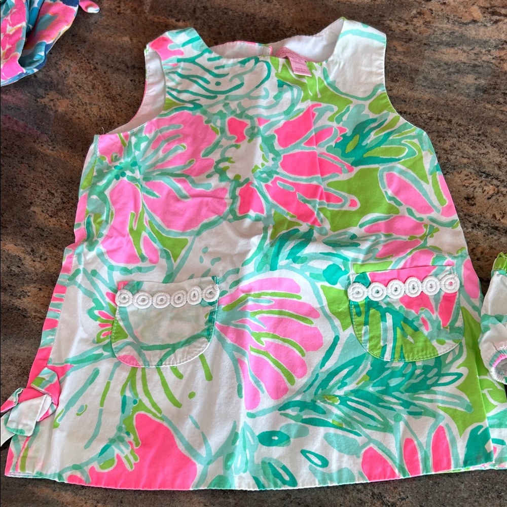 Lilly Pulitzer Pink and Green Baby Dress